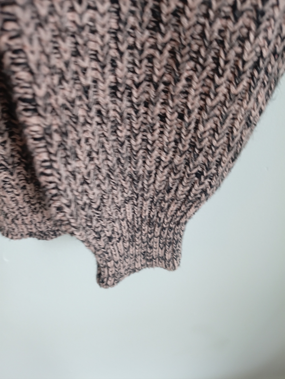 Vintage 80's  Marled Brown/light Pink  Crewneck Knit Sweater Large Grandmacore - Picture 8 of 12